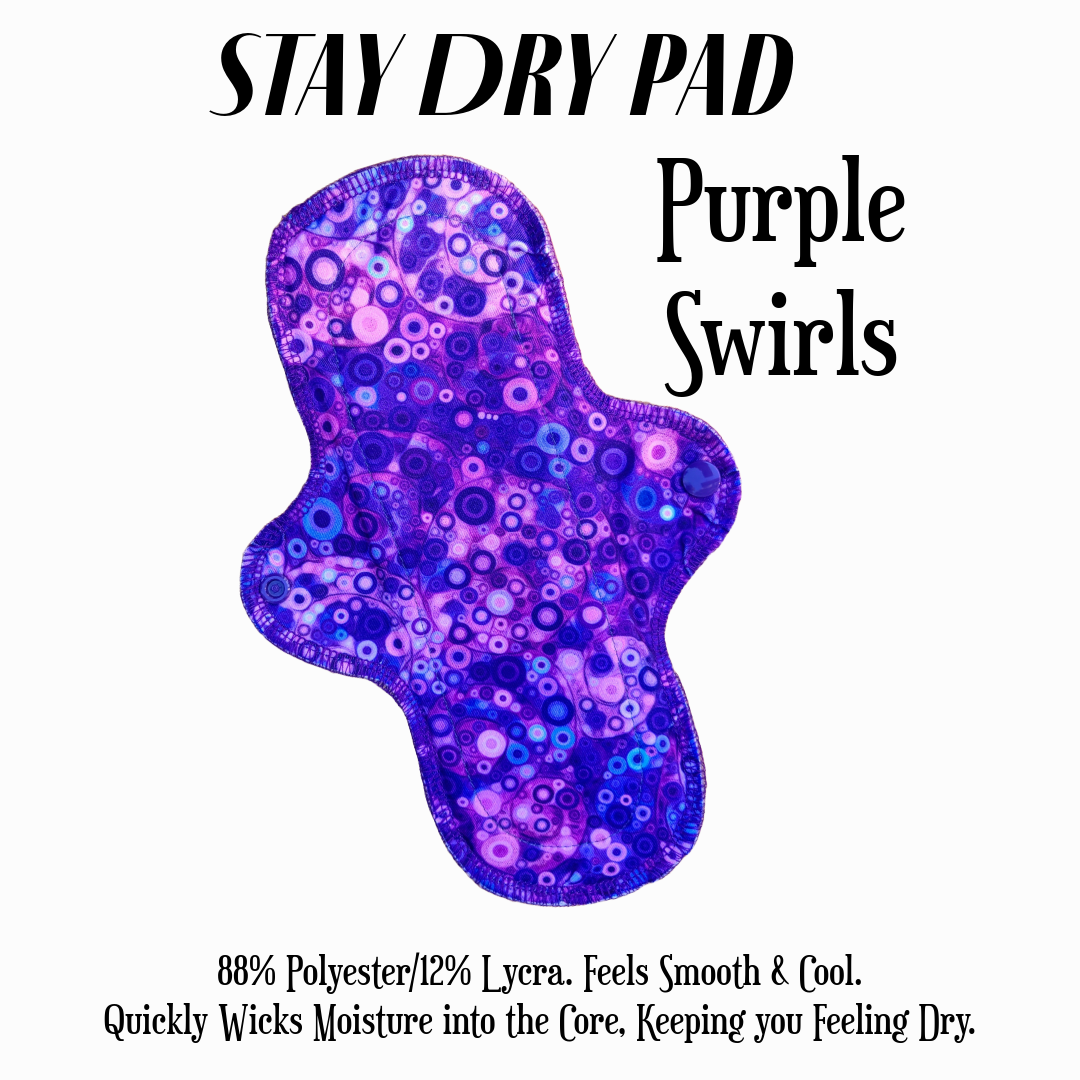 Purple Swirls Stay Dry Pad