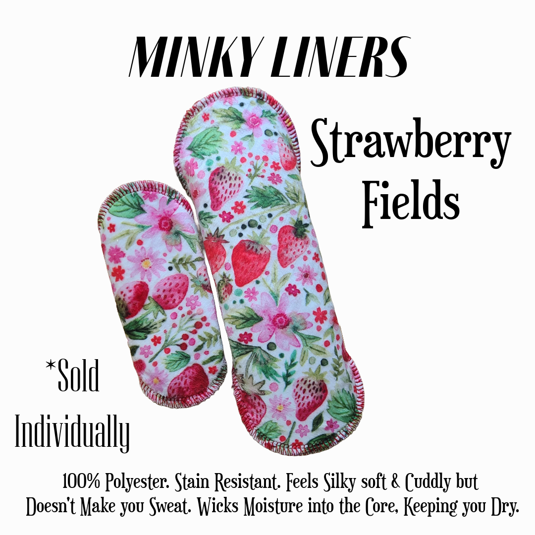 Strawberry FIelds Minky Liner