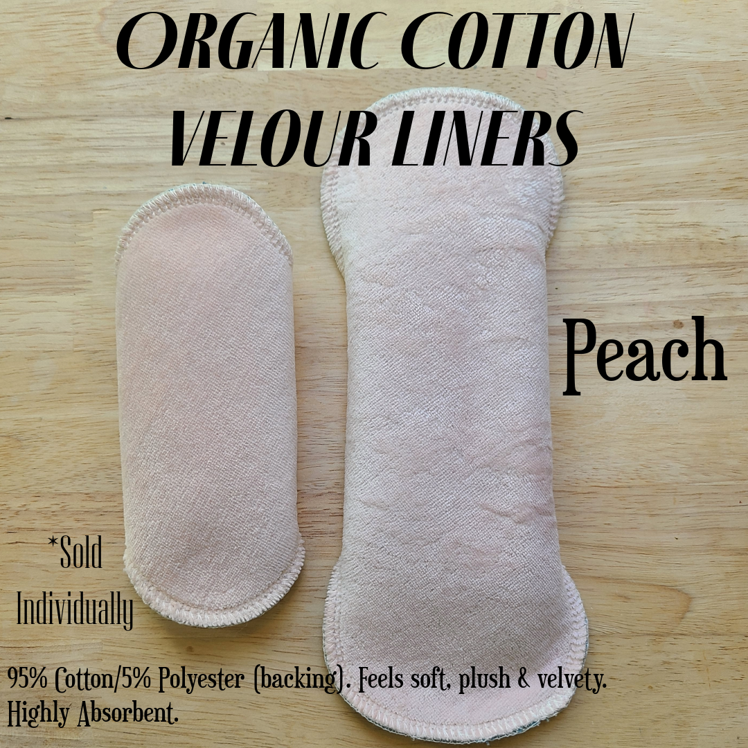 Peach Organic Cotton Velour Liner