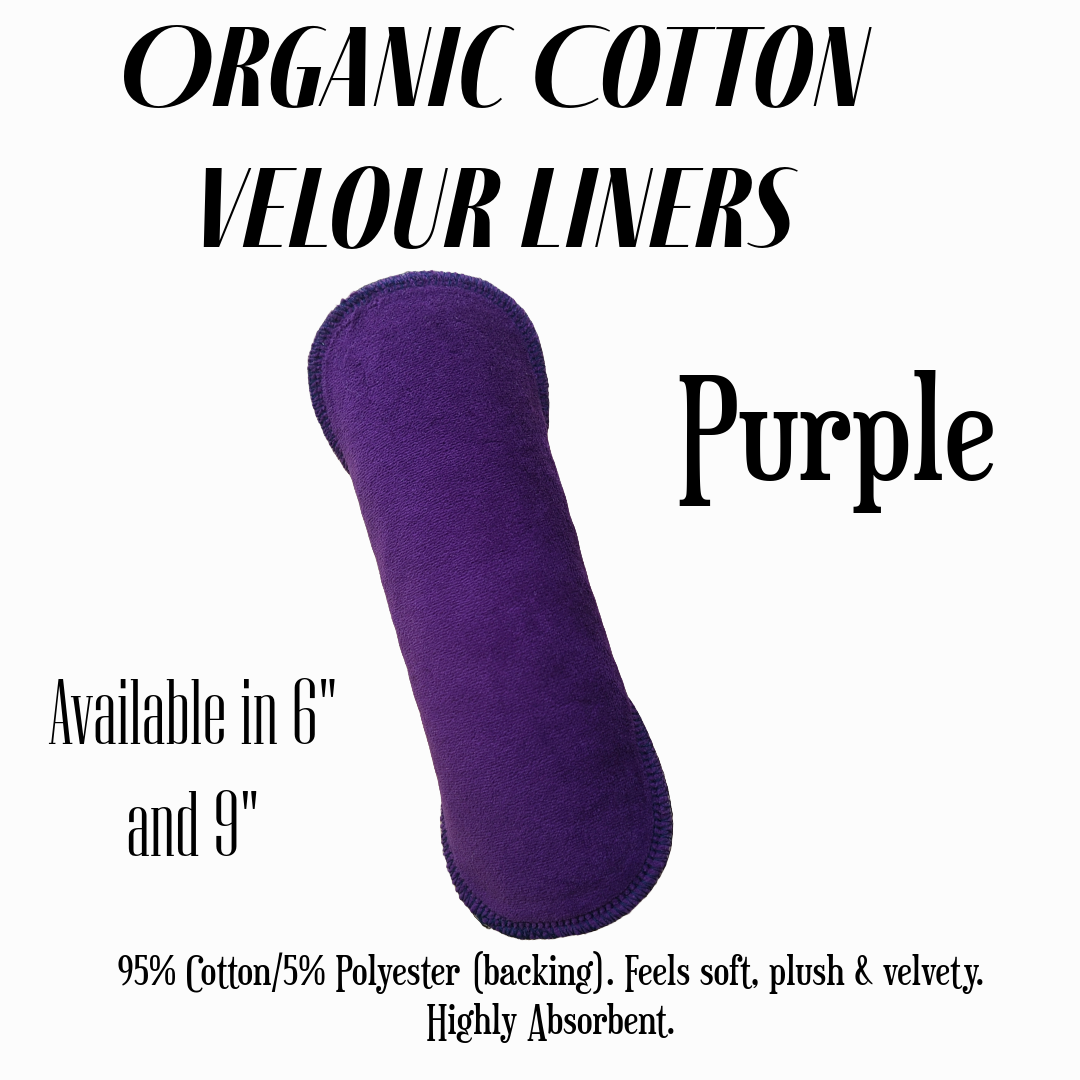 Purple Organic Cotton Velour Liner