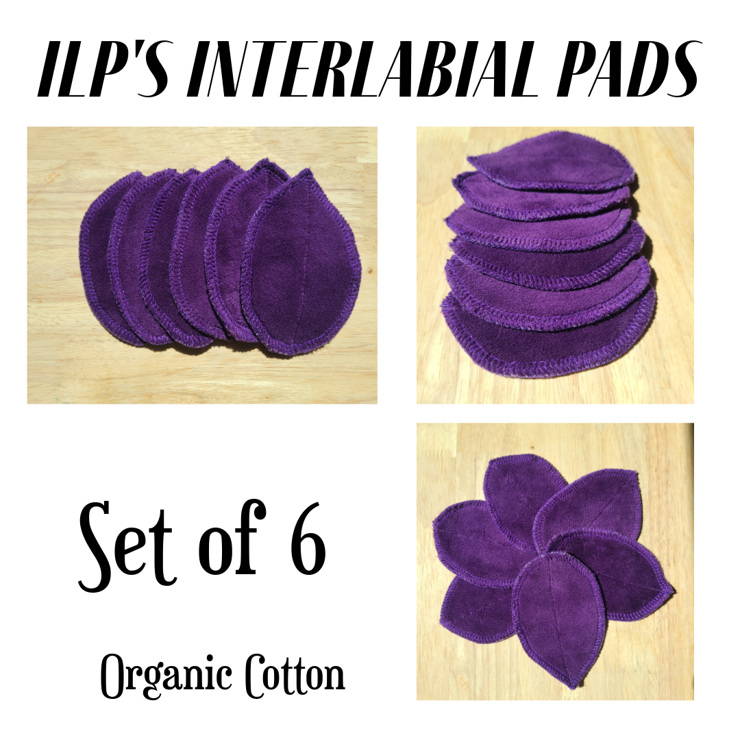 ILP's or Interlabial Pads: Set of 6 (Organic Cotton Velour)