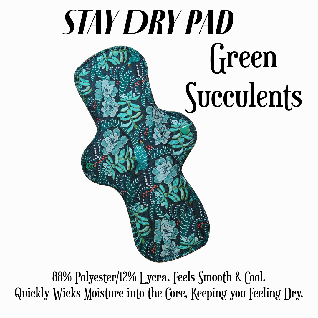 Green Succulent Stay Dry Pad
