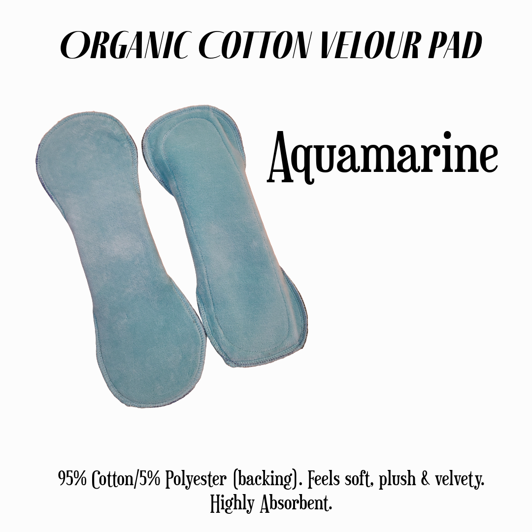 Aquamarine Organic Cotton Velour Pad