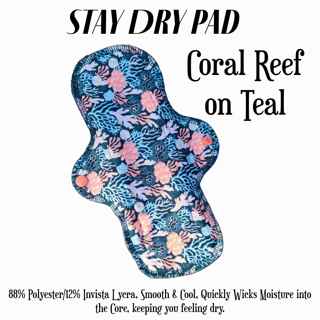 Coral Reef on Teal Stay Dry Pad